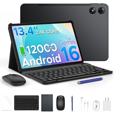 POCKAM P13 Pro Android 16 Tablet 13.4 inch Tablet 48GB+256GB 12000mAh Octa-core