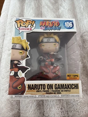 FUNKO POP RIDES  SHIPPUDEN NARUTO ON GAMAKICHI # 106 EXCLUSIVE HOT TOPIC NIB