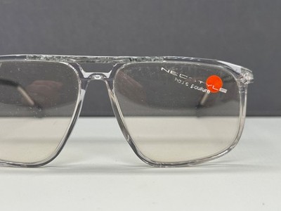 Neostyle Brille Herren Damen Grau Eckig Groß L XL  große Gläser cockpit 20