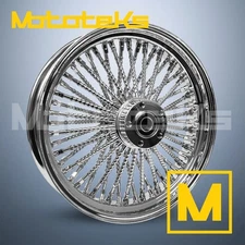 16X3.5 FAT 52 TEARDROP STAINLESS SPOKES WHEEL FOR HARLEY SOFTAIL MODELS FRONT