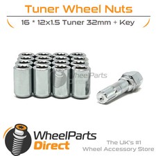 Wheel Nuts (16) Tuner Chrome for Ford Escort [Mk5] 90-96 on Aftermarket Wheels