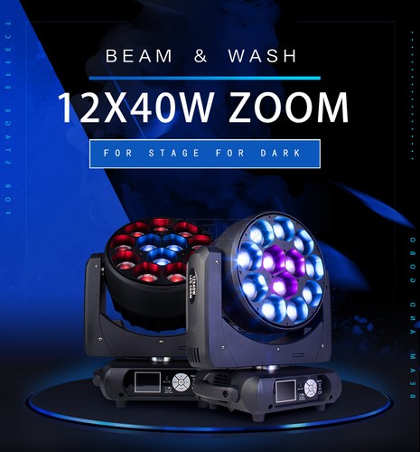 12X40W LED RGBW Move Head Light Beam Stage Light DMX Wash Lighting DJ Disco Bar - Picture 7 of 20