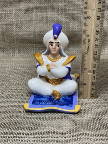 Estatuilla de cerámica vintage de Disney Aladdin en alfombra mágica - Imagen 6 de 7