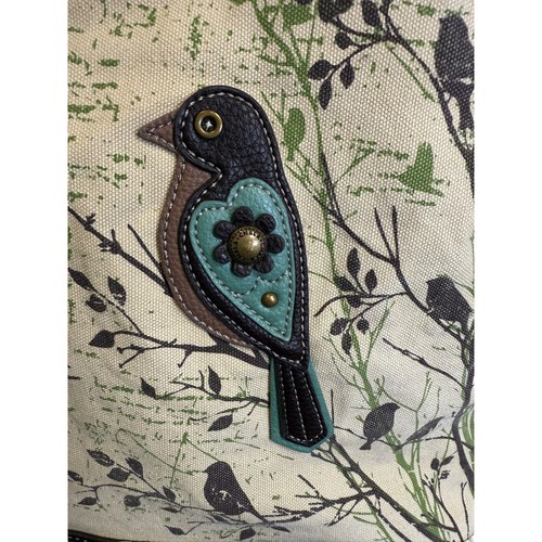 CHALA Bolso de Mano de Lona Cartera Bolso de Hombro Pájaro Escena de la Naturaleza con Dije - Imagen 5 de 13