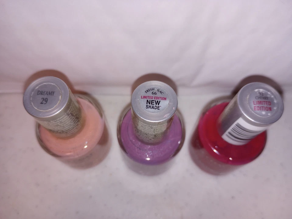 Elección De Colección Raro Almay One Abrigo Color de Uñas 29 DREAMY 66 Fresco Lila 92 CEREZA Foto 4 de 4