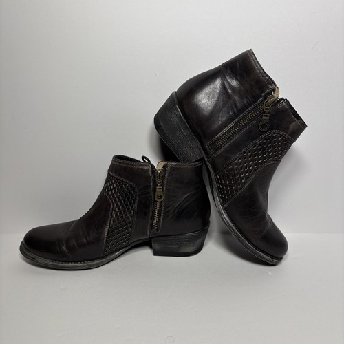 Roan by BedStu Antonia Damen-Stiefeletten aus Leder mit Seitenbindung schwarz Gothic Größe 8 - Bild 6 von 16
