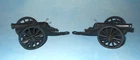 Vintage 1950-60s Marx Fort Apache Play Set Black Hard Plastic Shooting Cannons