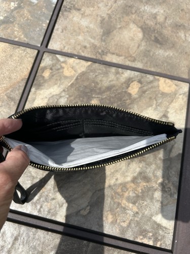 ¡¡NUEVO CON ETIQUETAS!! MICHAEL KORS Jet Set Artículo LG Bolso sin asas con cremallera Cuero Guijarro Negro - Imagen 6 de 9