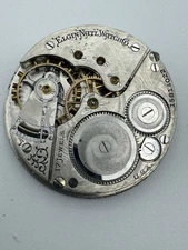 Vintage Elgin 16s 17J Grade 386 Pocket Watch Movement - Runs