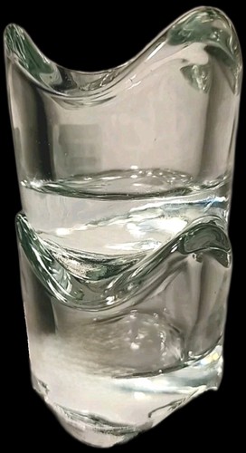 24 IKEA VASNAS Clear Glass Stackable Wavy Candle Holders + 48 Tea Lights - Picture 3 of 4