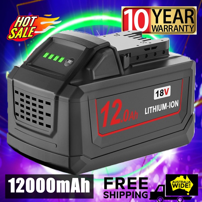 12AH For Milwaukee 18V Battery For M18 48-11-1840 18V Extended