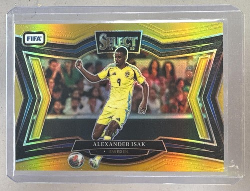 Alexander Isak 2024 Panini Select FIFA #224 Gold Field /10