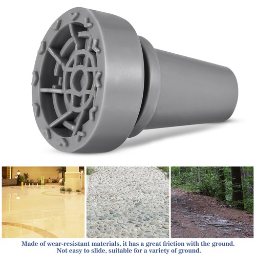 2 PCS Walker Rubber Tips Replacement Walking Stick Crutches Accessory - Imagen 8 de 12