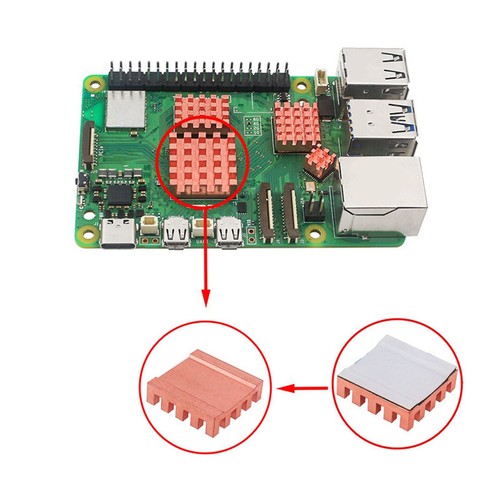 CPU-Kühlkörper 5 Stück Kupfer-Kühlkörperkühler Für Pi5❀ - Bild 22 von 22