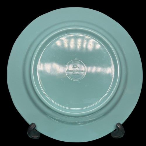 Tommy Bahama Turquoise Crackle Melamine Set Of 4 Salad Plates 8.75 Inch - Picture 6 of 15