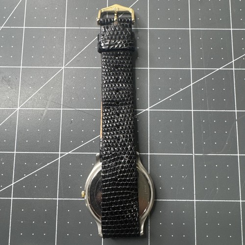 Orologio Vintage Movado Museum Swiss Made Oro + Quarzo Zaffiro Nero 8745882 - Foto 5 di 7