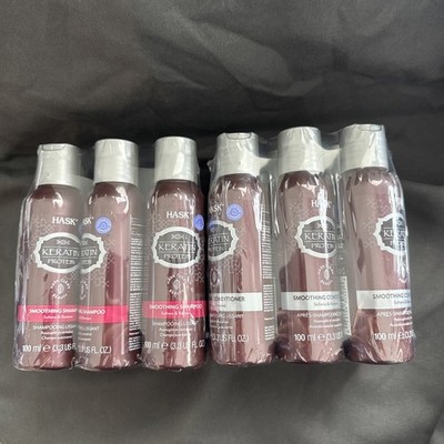 Hask Keratin Protein Smoothing Shampoo/Conditioner 3.3oz  Lot of 6/6 (12 Total)