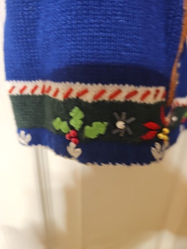 De Colección Arriviste Mujeres Grande Bailando Reno Navidad Suéter Cárdigan Azul - Imagen 5 de 9
