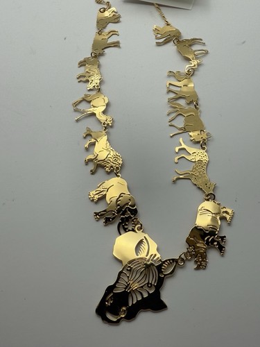 Collana Wild Byrde SAFARI animale placcato oro 18" - Foto 7 di 10
