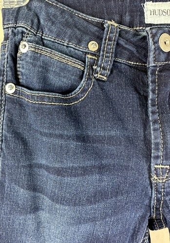 Hudson Jeans Distressed Mid Rise Dark Wash Jeans Girls Size 6 Adjustable Waist - Picture 7 of 10
