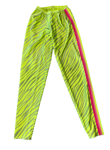 Hope Jeans girls 2pc neon rhinestone LOVE top and zebra leggings set 10 - Picture 3 of 5
