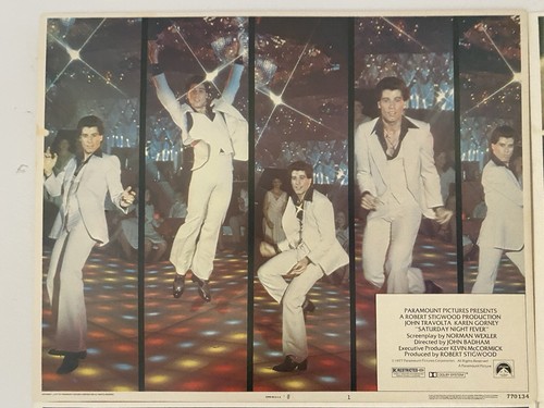 Juego de tarjetas de vestíbulo vintage Saturday Night Fever 1977 con John Travolta y Karen Gorney - Imagen 2 de 9