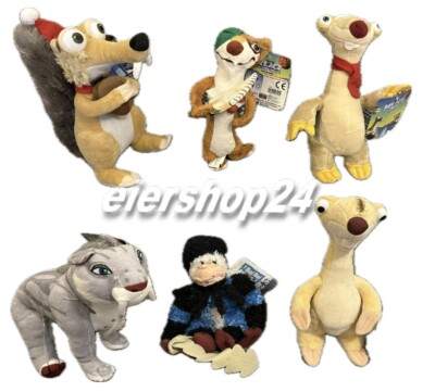 6er Set Plüschtiere ICE AGE u.a. Sid Scrat NEU MIT ETIKETT bis 37 cm neu!!!
