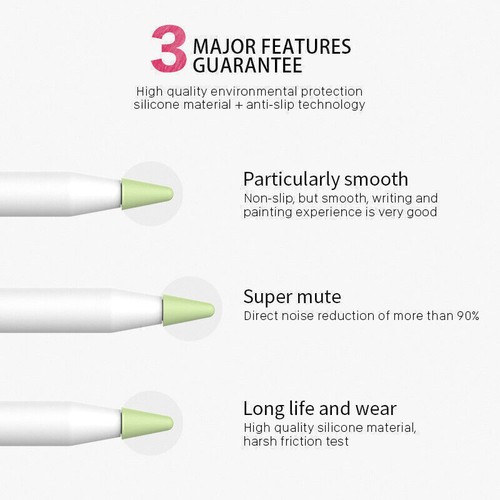 8PCS Silikon Touch Pen Nib Case Tip Schutzhülle für Apple Pencil 1st 2nd - Afbeelding 4 van 21