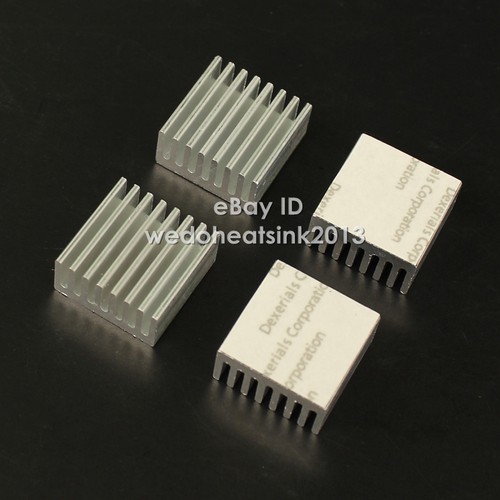 10pcs 20x20x10mm Aluminum IC LED Cooling Cooler Heatsink With Thermal Tape - Afbeelding 4 van 5