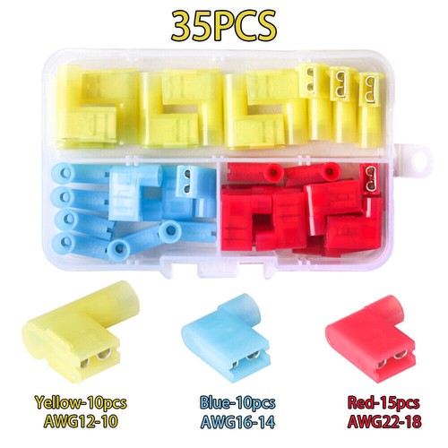 35/120x 22-10AWG 90 degree Flag Female Terminal Insulated Right Angle Connector - Picture 10 of 12