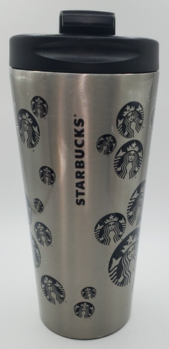 Starbucks Tumbler Stainless Steel Silver Coffee Travel Mug 16 Oz 2014 - Picture 3 of 11