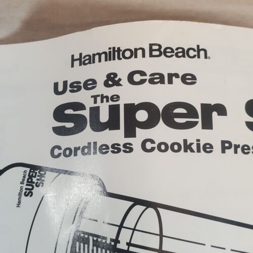Hamilton Beach Super Shooter Replacement Manual Directions Use & Care 80000 - Picture 2 of 7