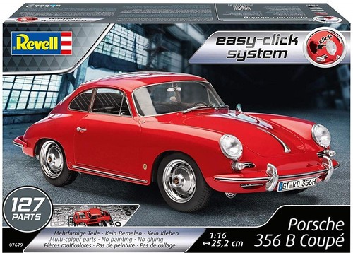 REVELL, PORSCHE 356B Coupé-Modell zum Zusammenbauen und Lackieren, 1/16, REV0...