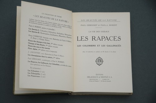 Ornithologie P. Géroudet P.A Robert Les Rapaces 1940 Delachaux Niestlé gravures - Imagen 2 de 8