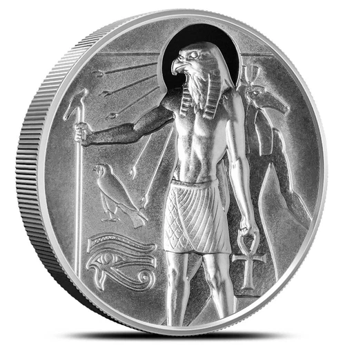 Egyptian Gods 2022 2 oz .999 HORUS  Series #7 BU in Capsule