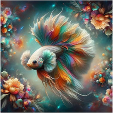 5D Colorful Fish Diamond Art Painting Kits for Adults,Goldfish Diamond Art for