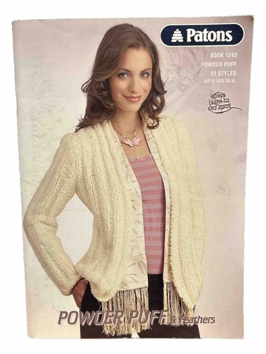 Patons Book 1243 Powder Puff & Feathers 22 Styles Book - Picture 1 of 18