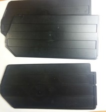4 Storage System Black Plastic Dividers AKRO & Quantum Systems 13 3/4inX6 1/2in 