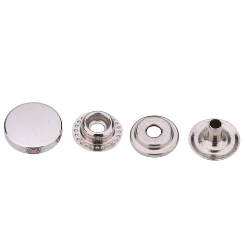 Heavy Duty Snap Fasteners Flat Cap Press Studs 4 Parts Popper Buttons 10-100pcs - Picture 25 of 37