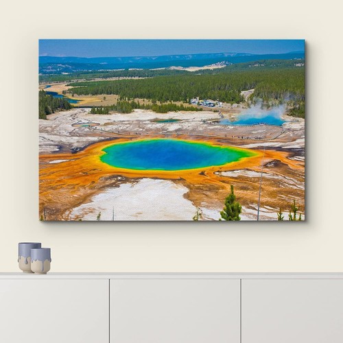 Wall26 - Canvas Wall Art - Grand Prismatic Spring in Yellowstone National Park - Picture 2 of 6