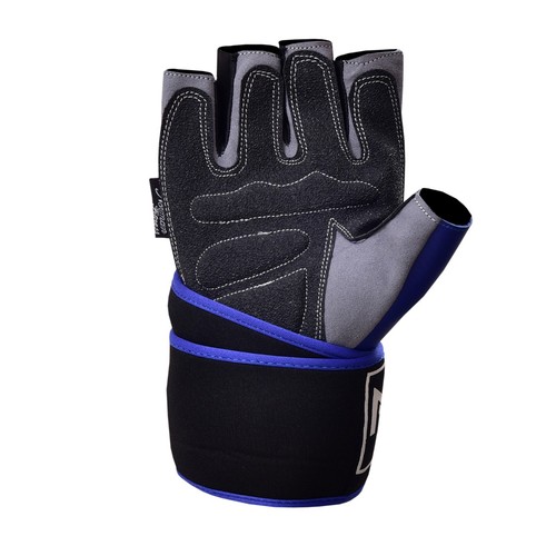 Levantamiento de pesas gimnasio cuero acolchado entrenamiento fitness guantes con correa grande - Imagen 22 de 43