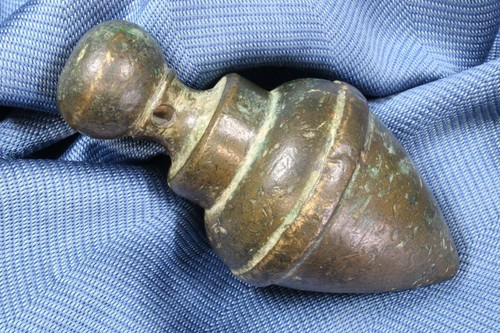 Plomada bronce rara. S.XVI Rare bronze plumb bob. 16th Century - Bild 4 von 5