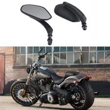 BLACK MATTE REARVIEW OVAL MIRRORS FOR HARLEY Street 750 500 Street Glide Special