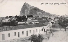 Rock of Gibraltar Rosia Bay British Colony Naval Base Harbor Vtg Postcard H29
