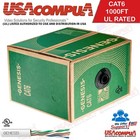 CAT6 1000ft  Solid Copper Ethernet Cable UL LISTED (WHITE) GENESIS