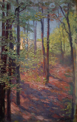 Alexander Demetrius GOLTZ (1857-1944) forest path at the edge of the forest.