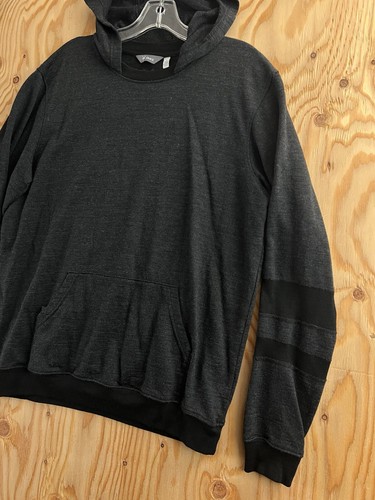 Rare Ibex Latitude Pullover Hoody Mens L Merino Wool Black Grey Sweatshirt Layer - Picture 4 of 12