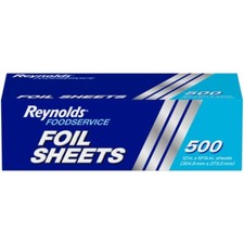 Reynolds Foodservice Aluminum Foil Sheets, Pre-Cut Foil Sheets, 500 Foil Sheets