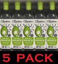 5x Chosen Foods 100% Pure Avocado Cooking Oil 25.4 oz Bottle - 5 PACK