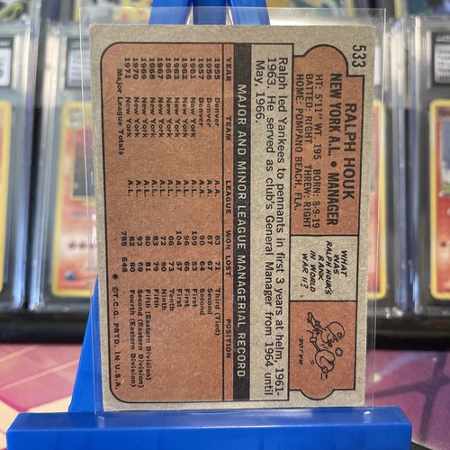 1972 Topps - #533 Ralph Houk - Foto 2 di 10